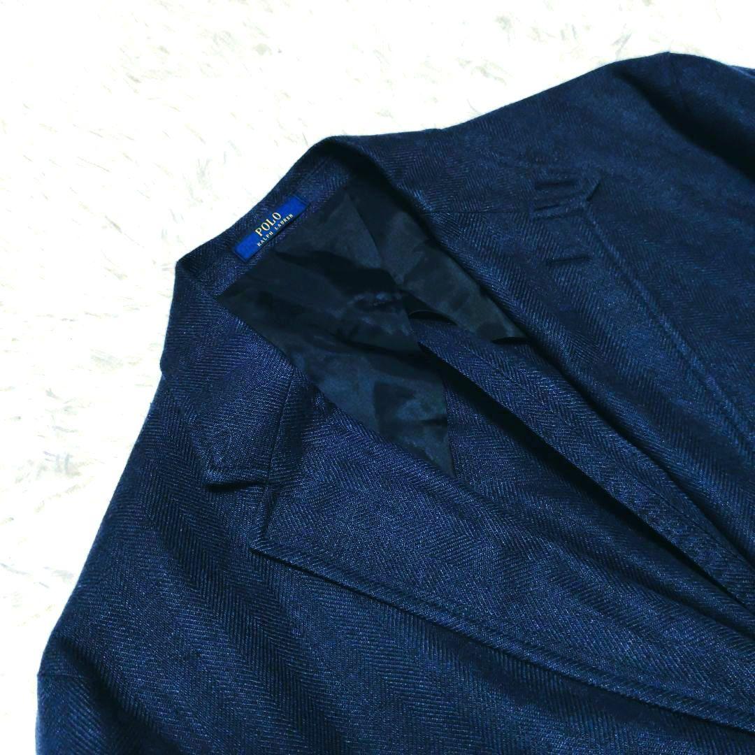 美品】ポロラルフローレン☆XL ヘリンボーン ネイビー
