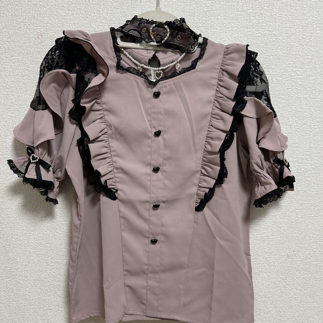 すもも様 ROJITA フリル付きシャツ 半袖