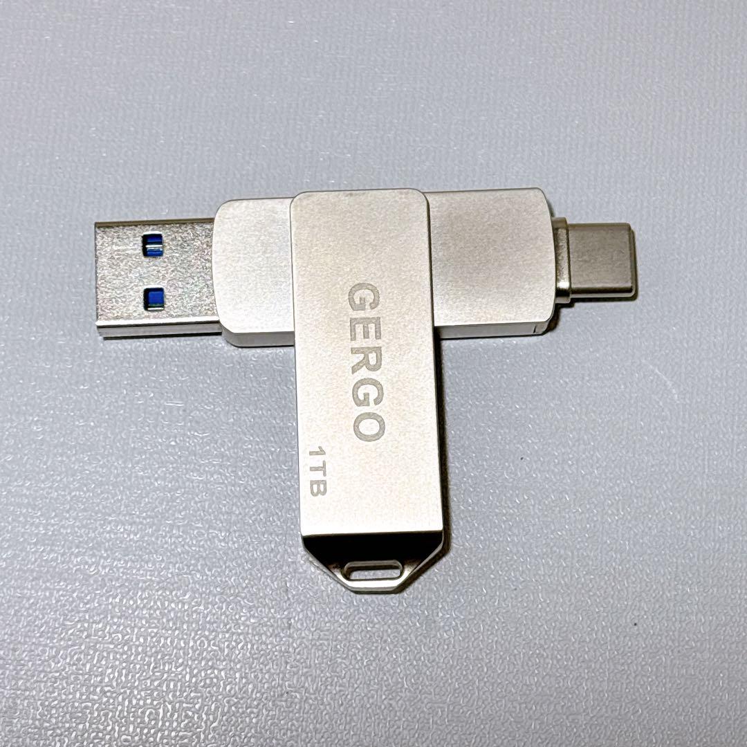USBメモリ 1TB USB-A Type-C 容量不足解消 360度回転