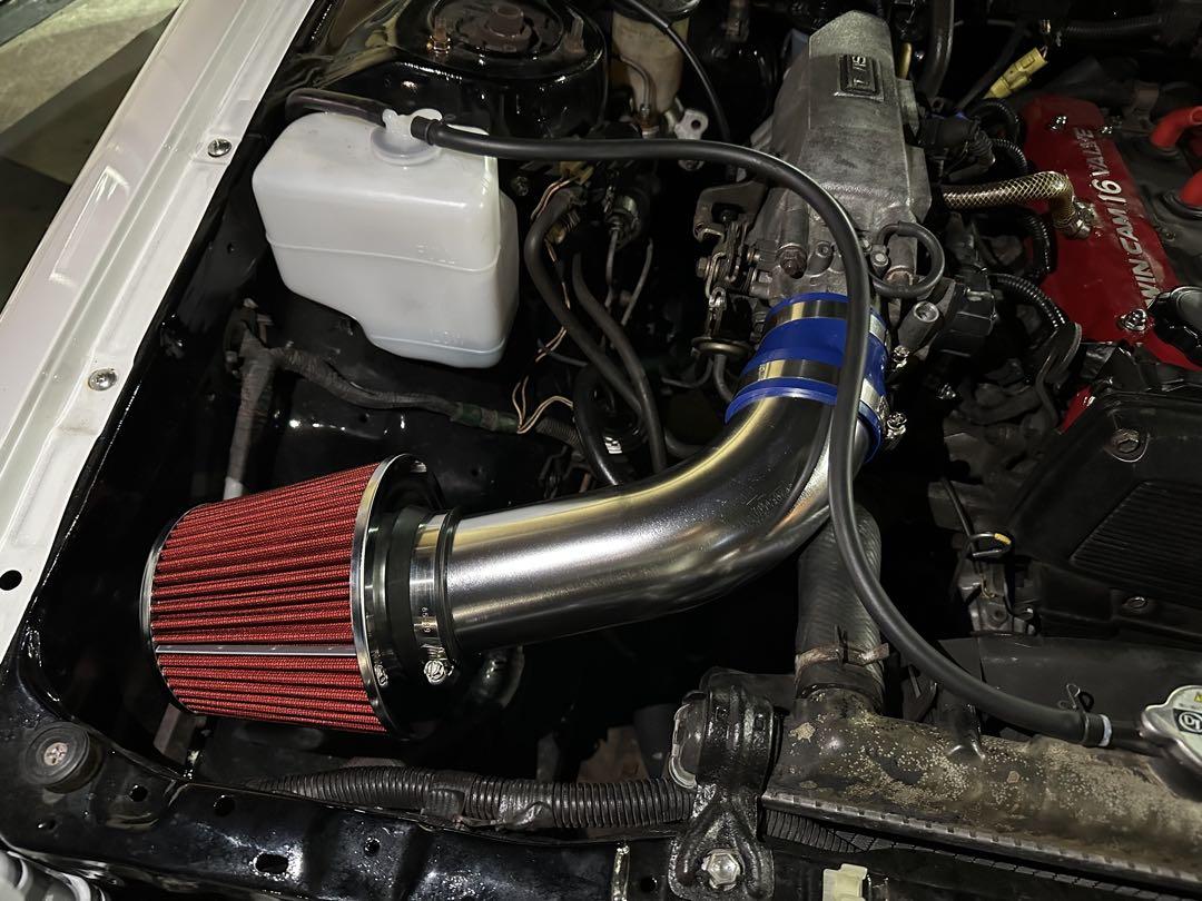 AE86 シングルスロットル エアクリーナー アルミ製 エアインテークパイプ