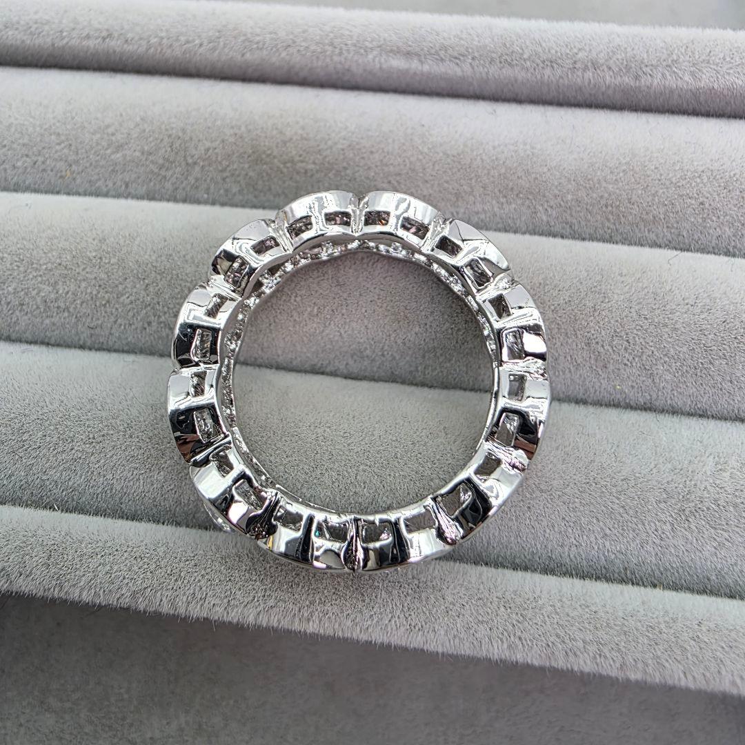 箱付き　KING ICE リング　指輪　19号　シルバー ストーン