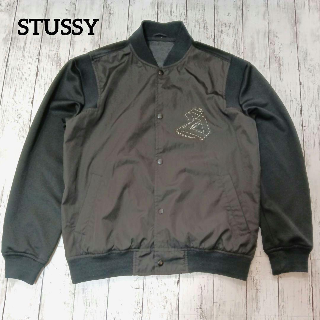STUSSY ステューシー ナイロン ブルゾン 裾リブ ブラック 00sL STUSSY