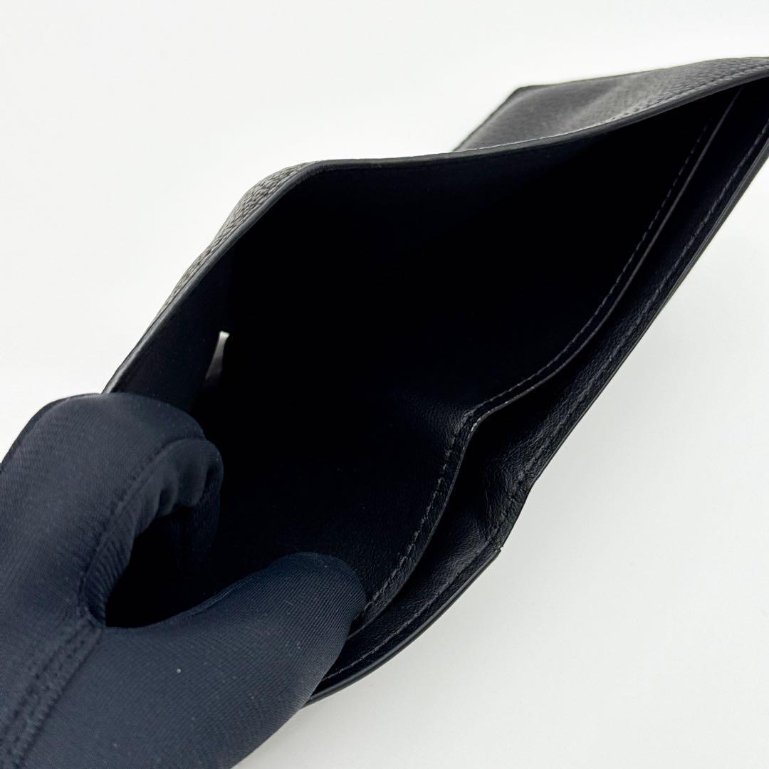 ルイヴィトン アエログラム マルコ 二つ折り財布 黒 財布 ブラック マルコNM