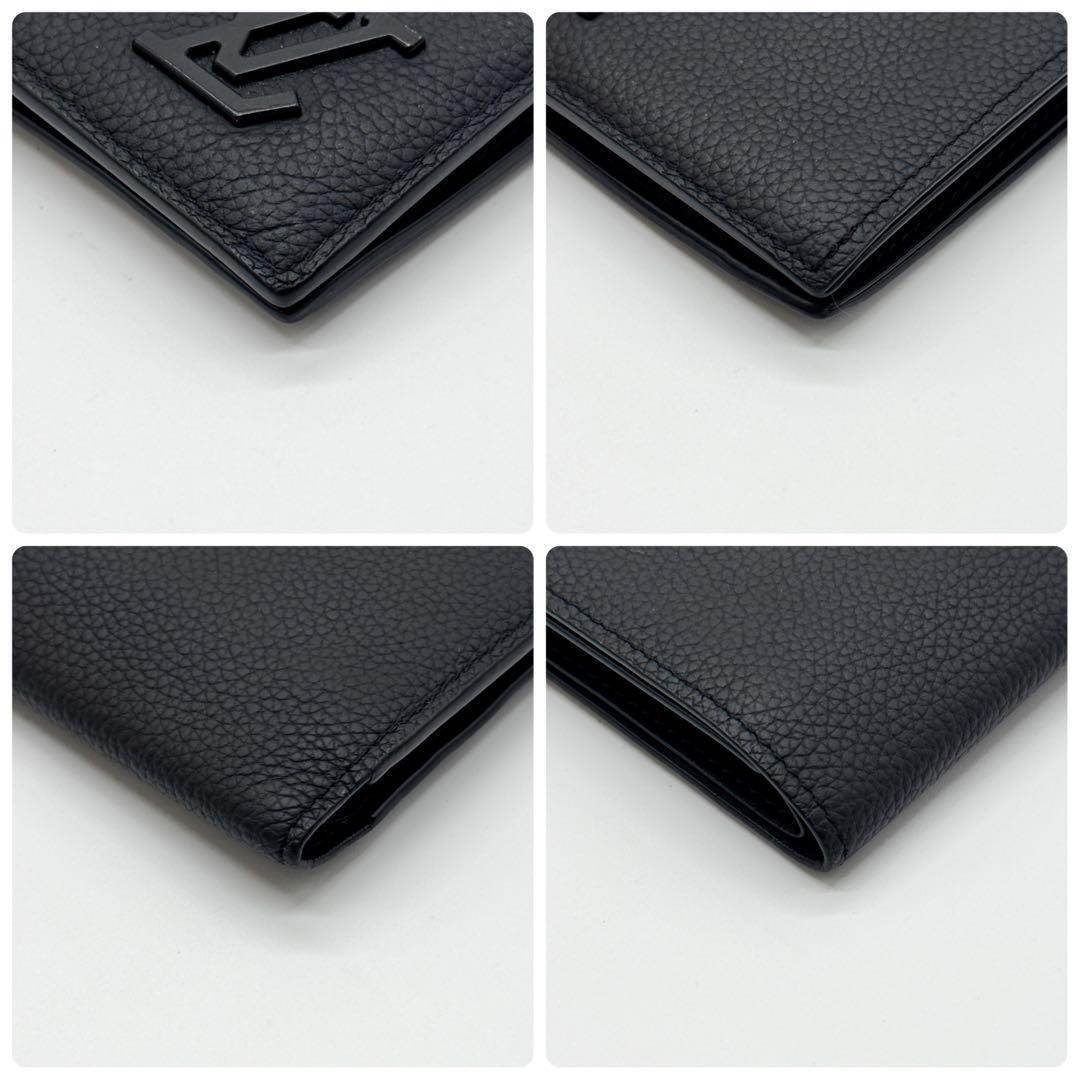 ルイヴィトン アエログラム マルコ 二つ折り財布 黒 財布 ブラック マルコNM