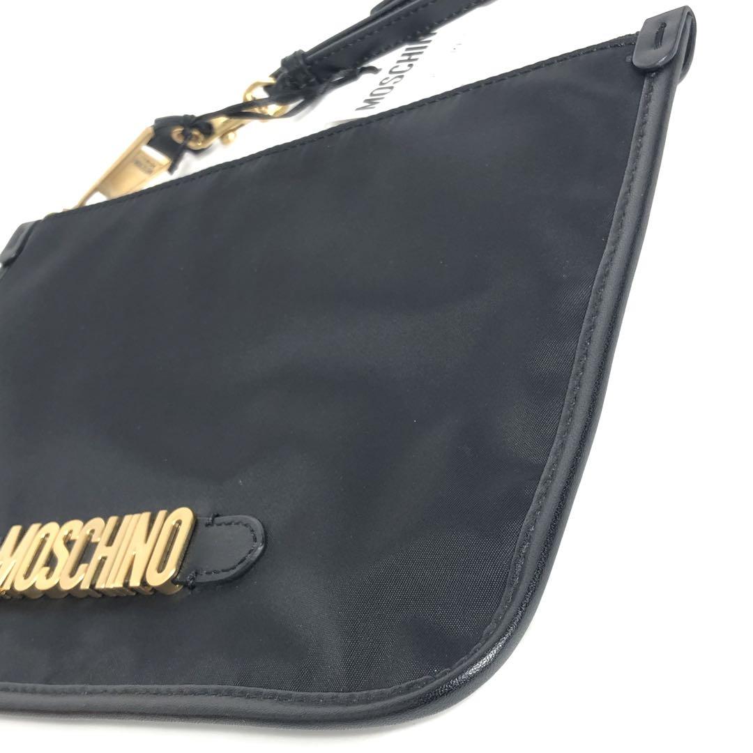 【MOSCHINO】モスキーノクチュールナイロンホーボーバッグ 未使用保管品】MOSCHINO モスキーノ クラッチバッグ ナイロン