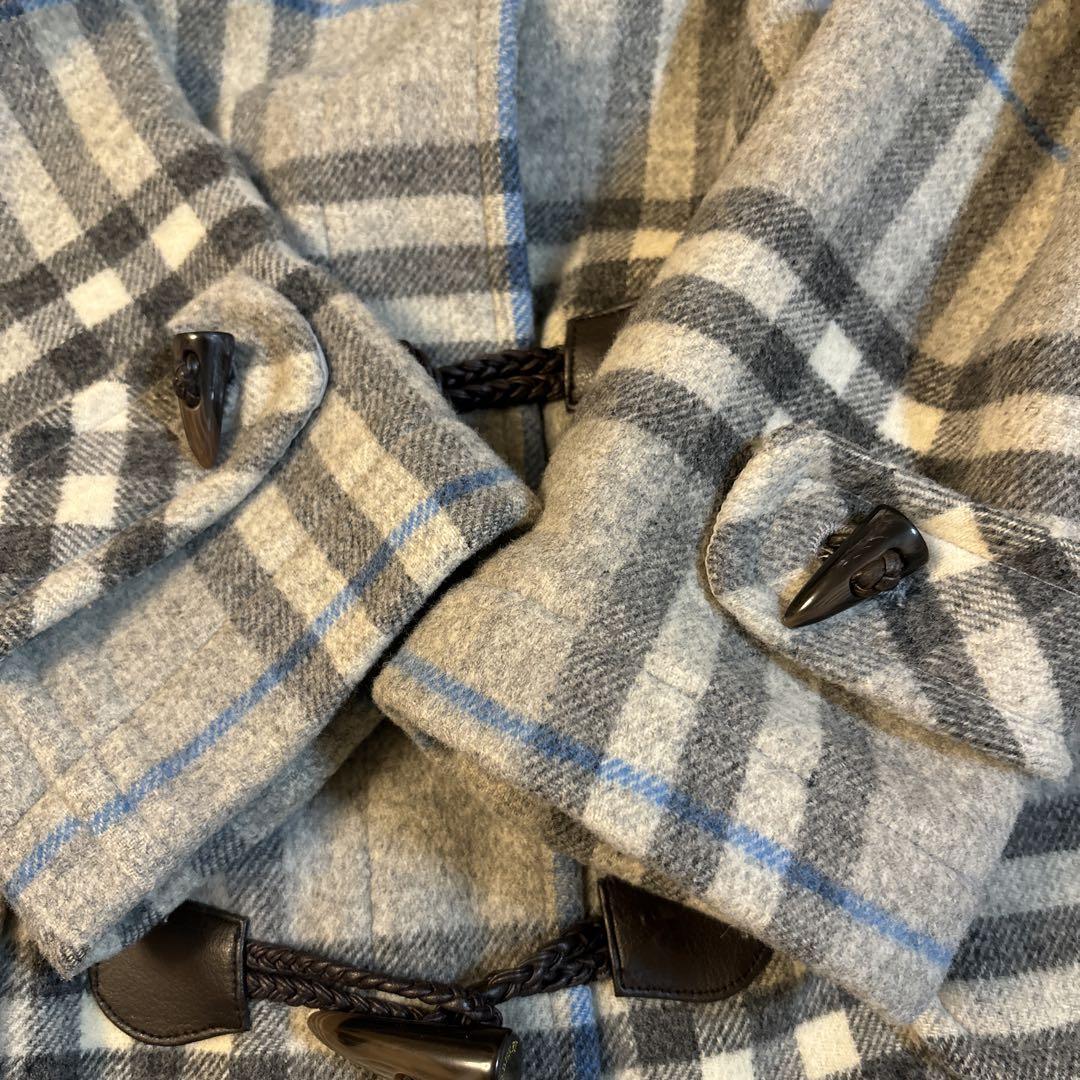 ☆ BURBERRYバーバリーロンドン  ダッフルコート　ノバチェック　グレー