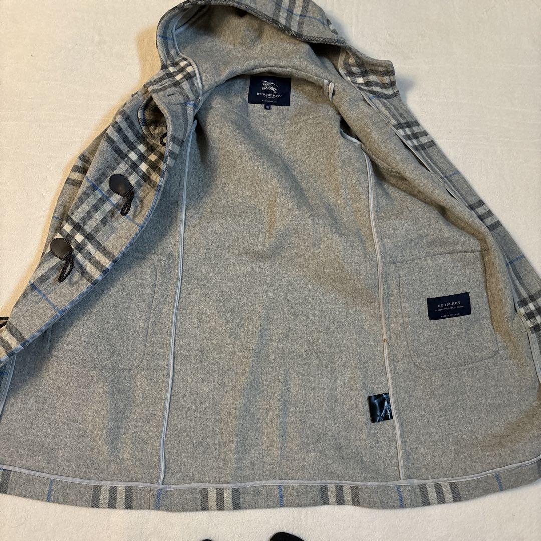 ☆ BURBERRYバーバリーロンドン  ダッフルコート　ノバチェック　グレー