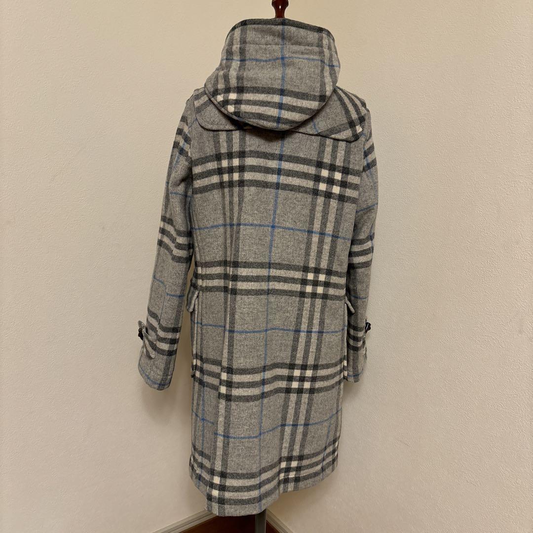 ☆ BURBERRYバーバリーロンドン  ダッフルコート　ノバチェック　グレー