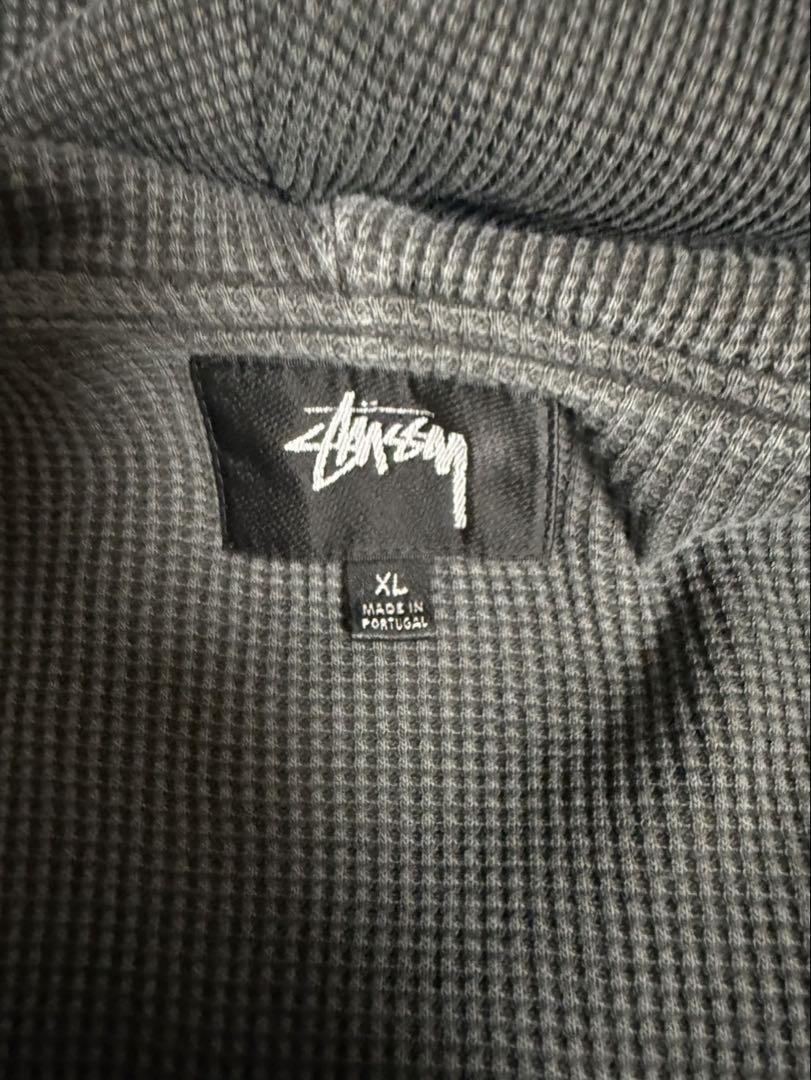 STUSSY WAFFLE LINED ZIP HOODIE ジップアップ正規品 - メルカリ