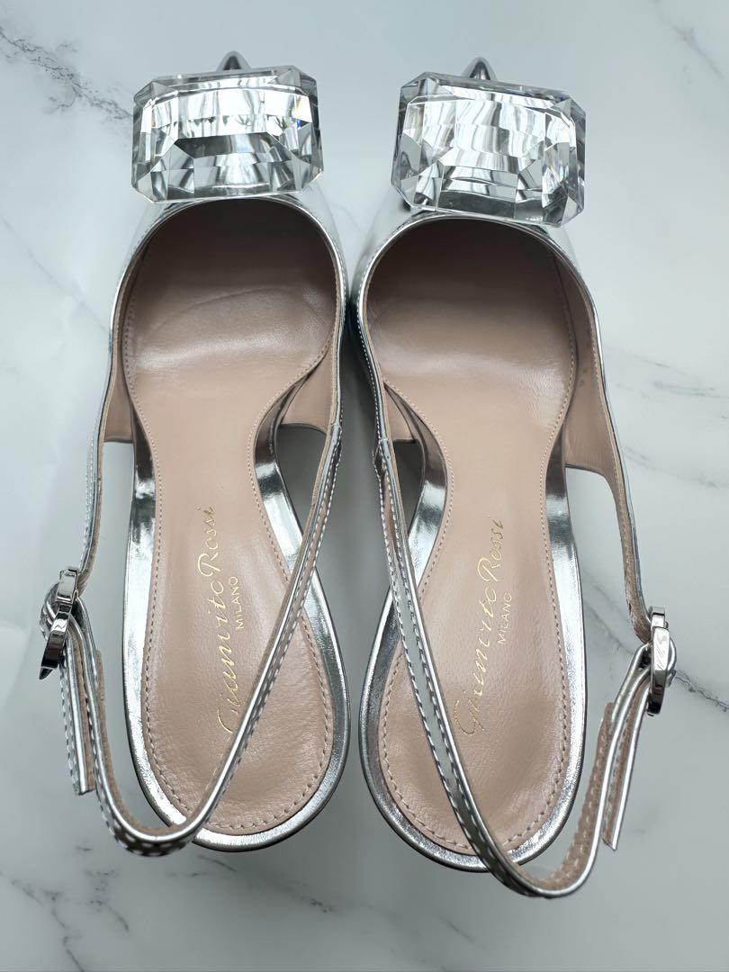 【美品】Gianvito Rossi JAIPUR 8.5 シルバー 36 美品】ジャンヴィトロッシ シルバー 36 JAIPUR 8.5 - メルカリ