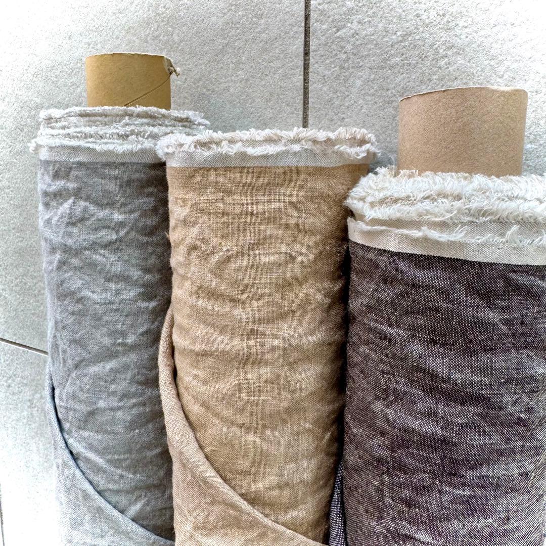 ４０番手リネンダンガリー（１０ｍ×布巾×５色セット）短くカットＯＫ＆バラ売りＯＫ