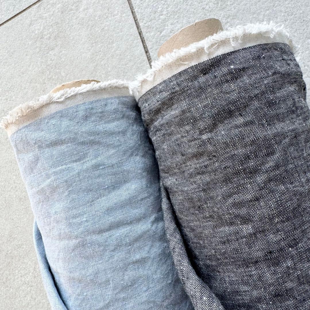 ４０番手リネンダンガリー（１０ｍ×布巾×５色セット）短くカットＯＫ＆バラ売りＯＫ