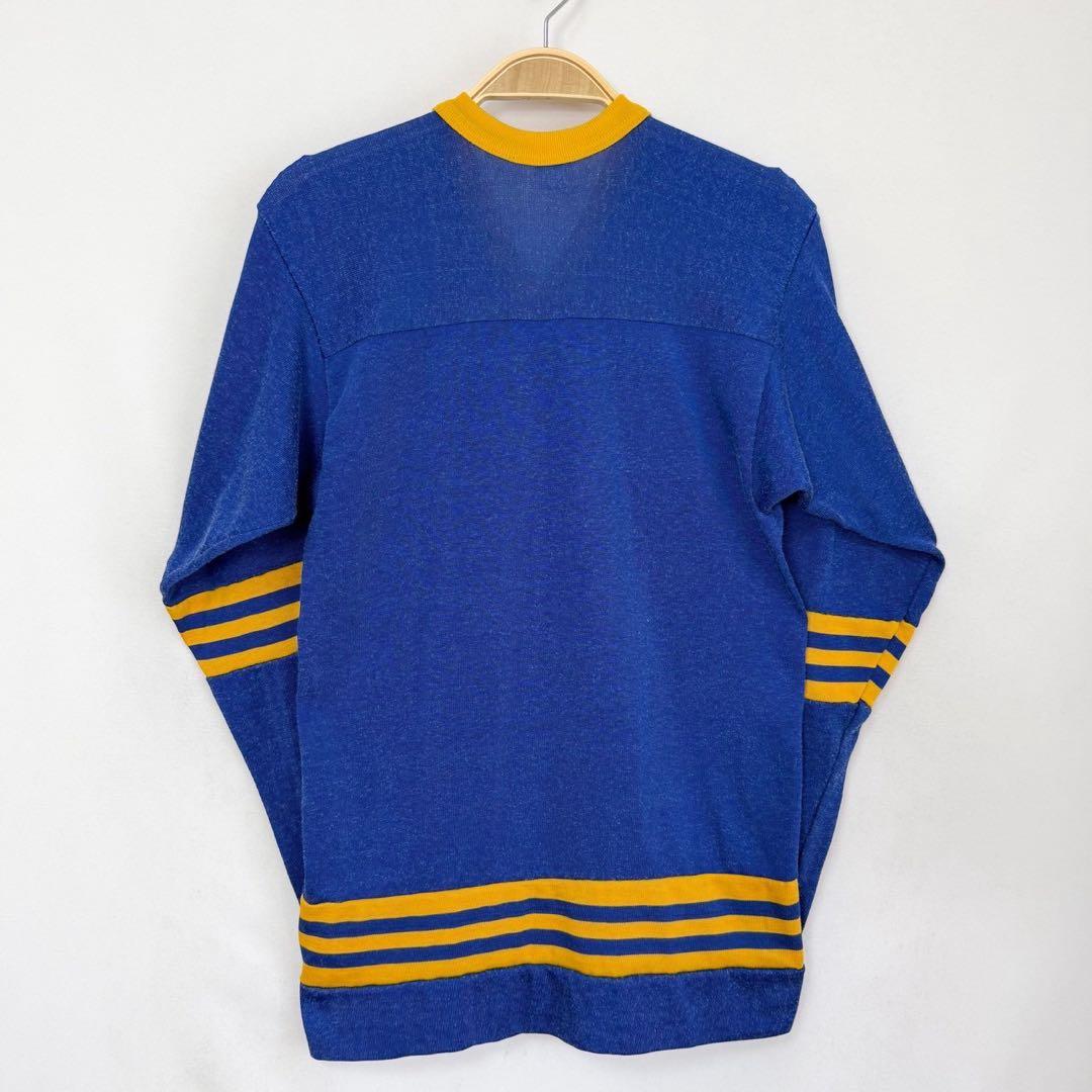 70s NHL バッファロー セイバーズ プリントロゴ ホッケーシャツ S66b