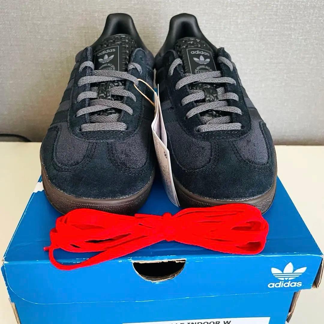 国内完売 大人気✨新品 アディダス ガゼル インドア オールブラック 23cm