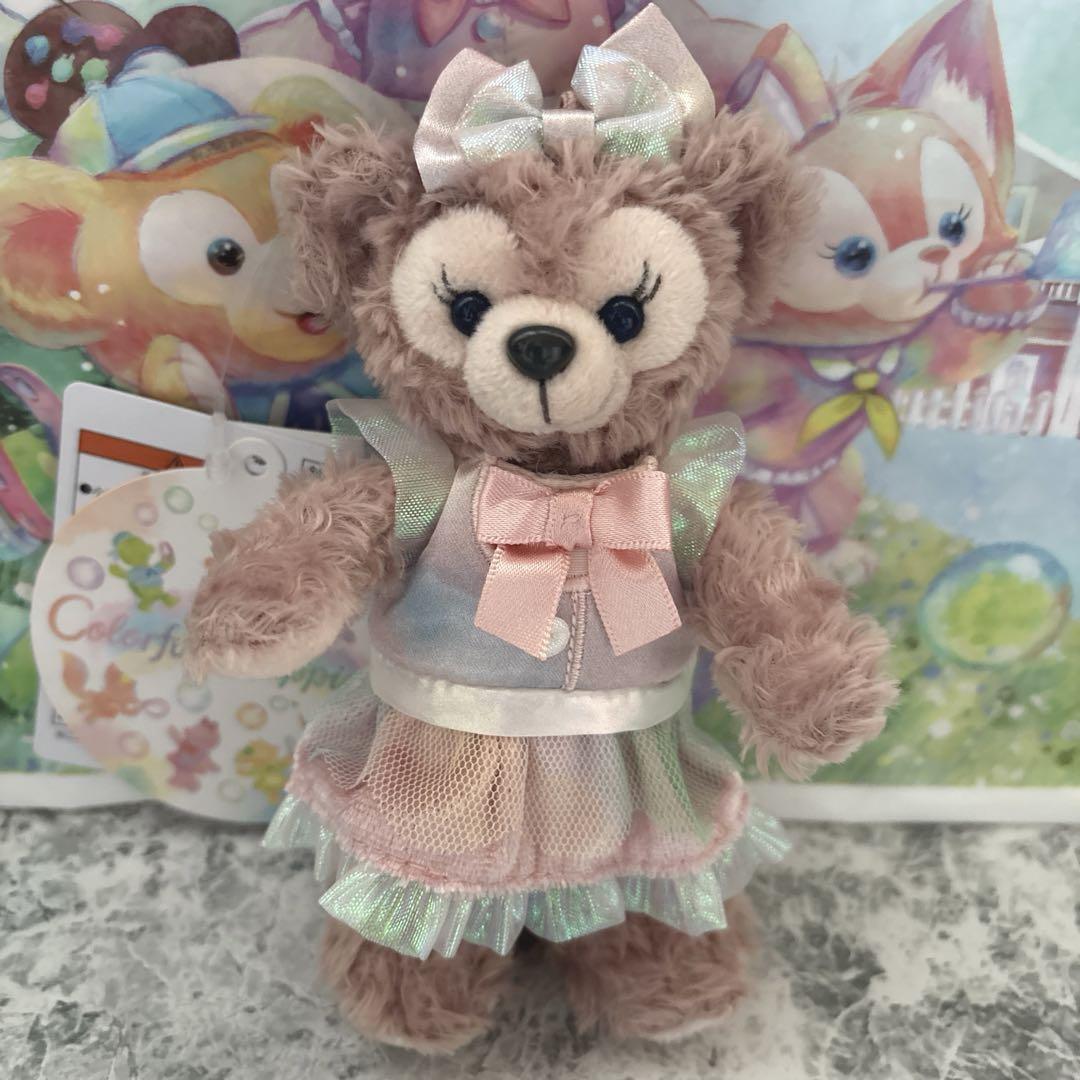 ダッフィー20周年 カラフルハピネス ぬいぐるみバッジ