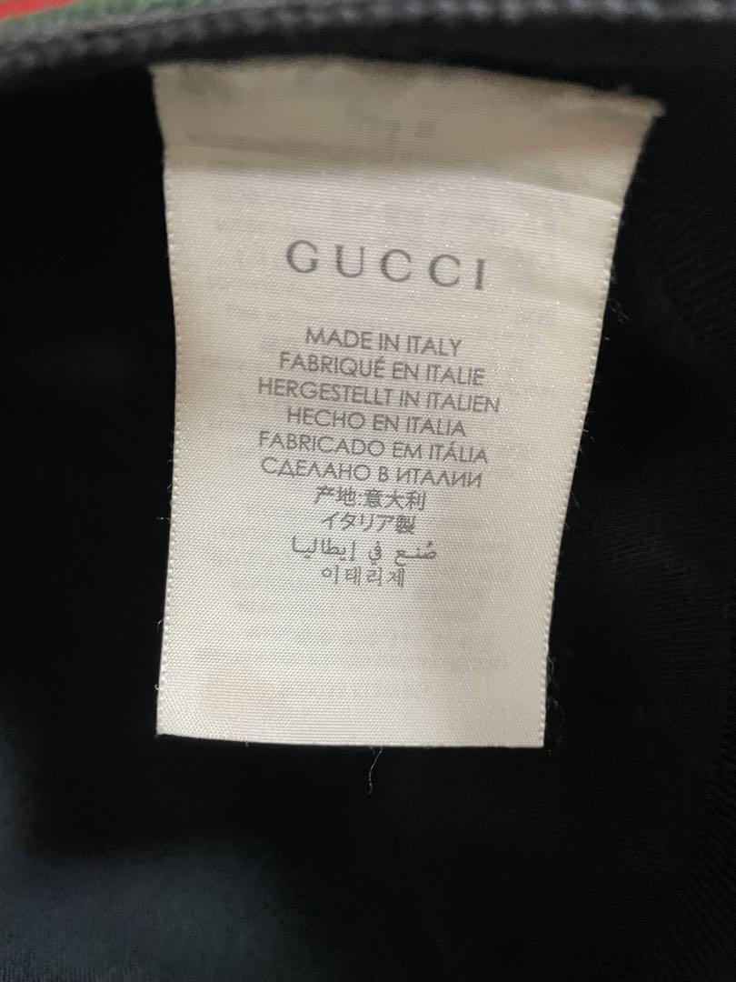 GUCCI ブラック キャップ GGパターン 箱と袋あり