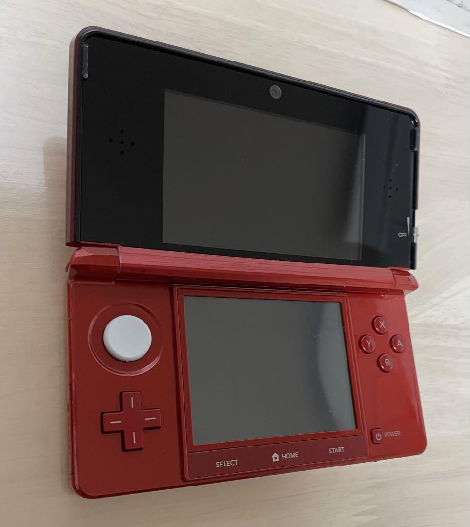 【動作良好】ニンテンドー 3DS フレアレッド 本体 タッチペン付き