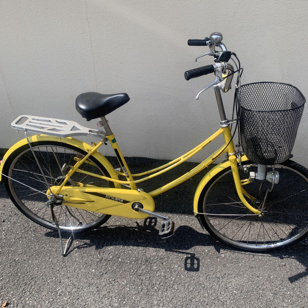 ブリジストン　日本製　シティサイクル バスケット付き