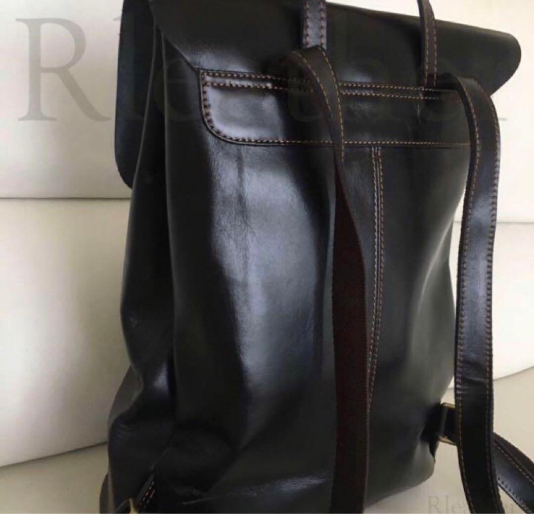 ★イタリアンレザー ハンドメイド 本革 リュックサック a4収納可 ＃904