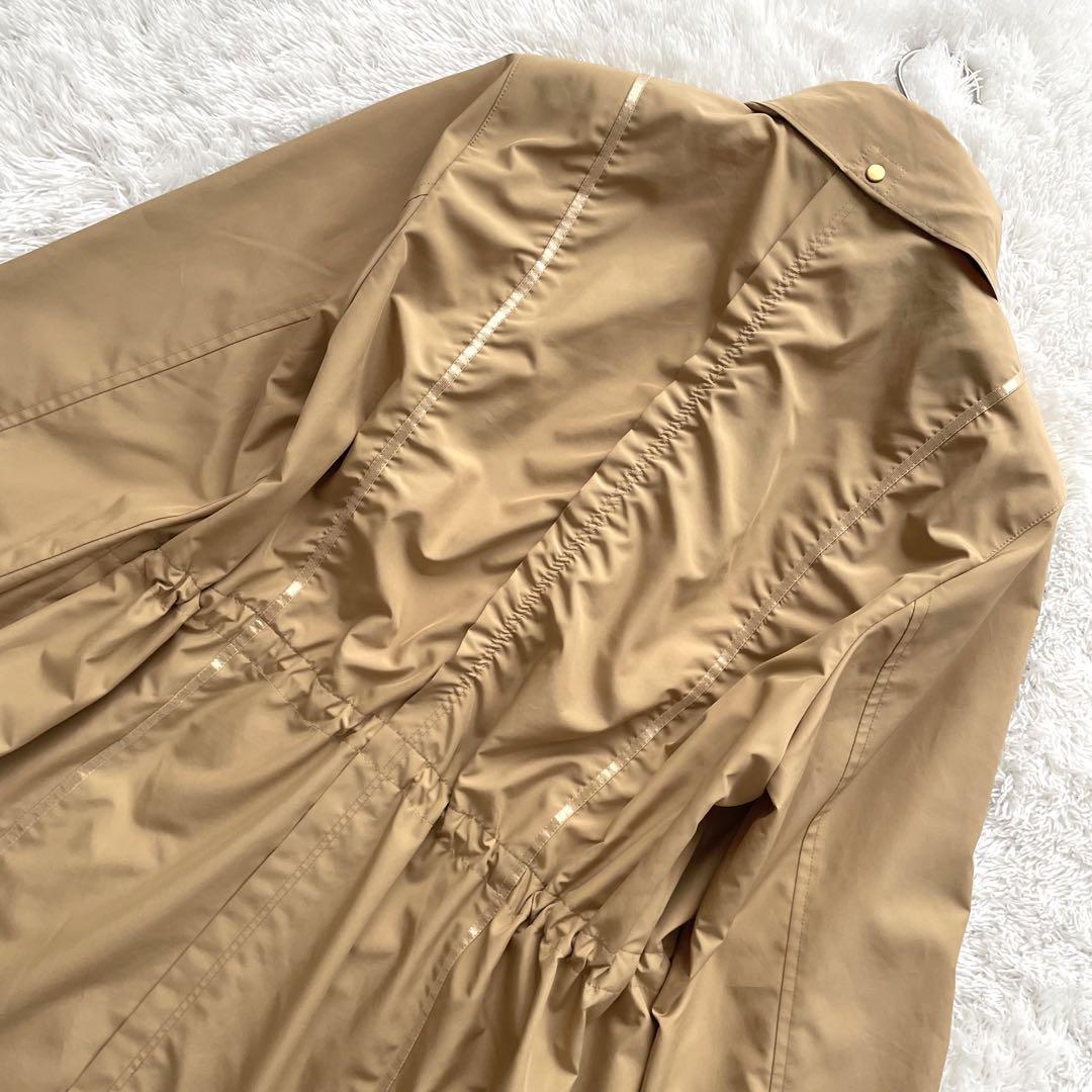 美品✨Leilian✨ナイロンコート　春ジャケット　アウター　キャメル　フード 美品✨Leilian✨ナイロンコート 春ジャケット アウター キャメル