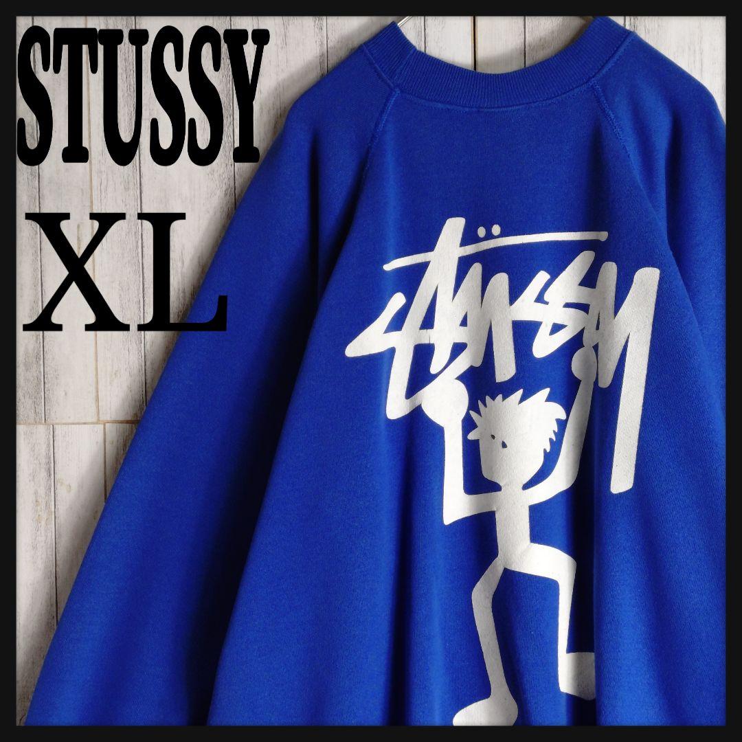 超絶 OLDSTUSSY シャドーマンビックバックロゴ入りスウェットXL LL STUSSY