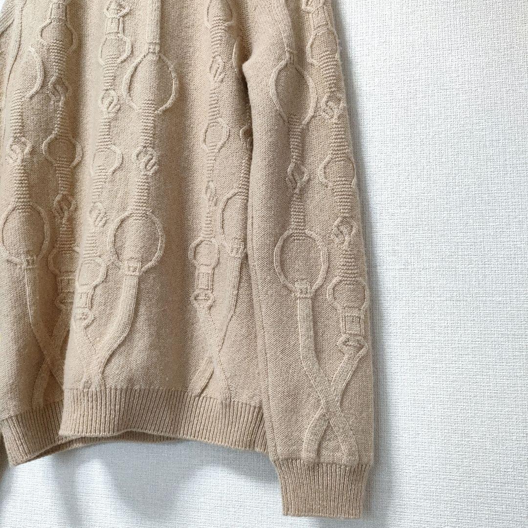 充実の品 美品❢HERMES ツイルレーヌ カシミヤ ニット 長袖 エルメス 36 トップス