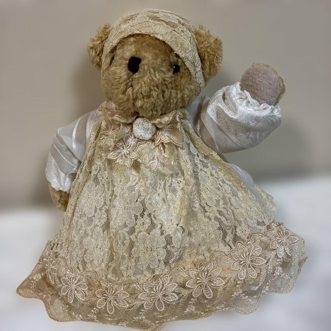 テディベア アンティーク ヴィンテージ レースたっぷり アメリカン フランス