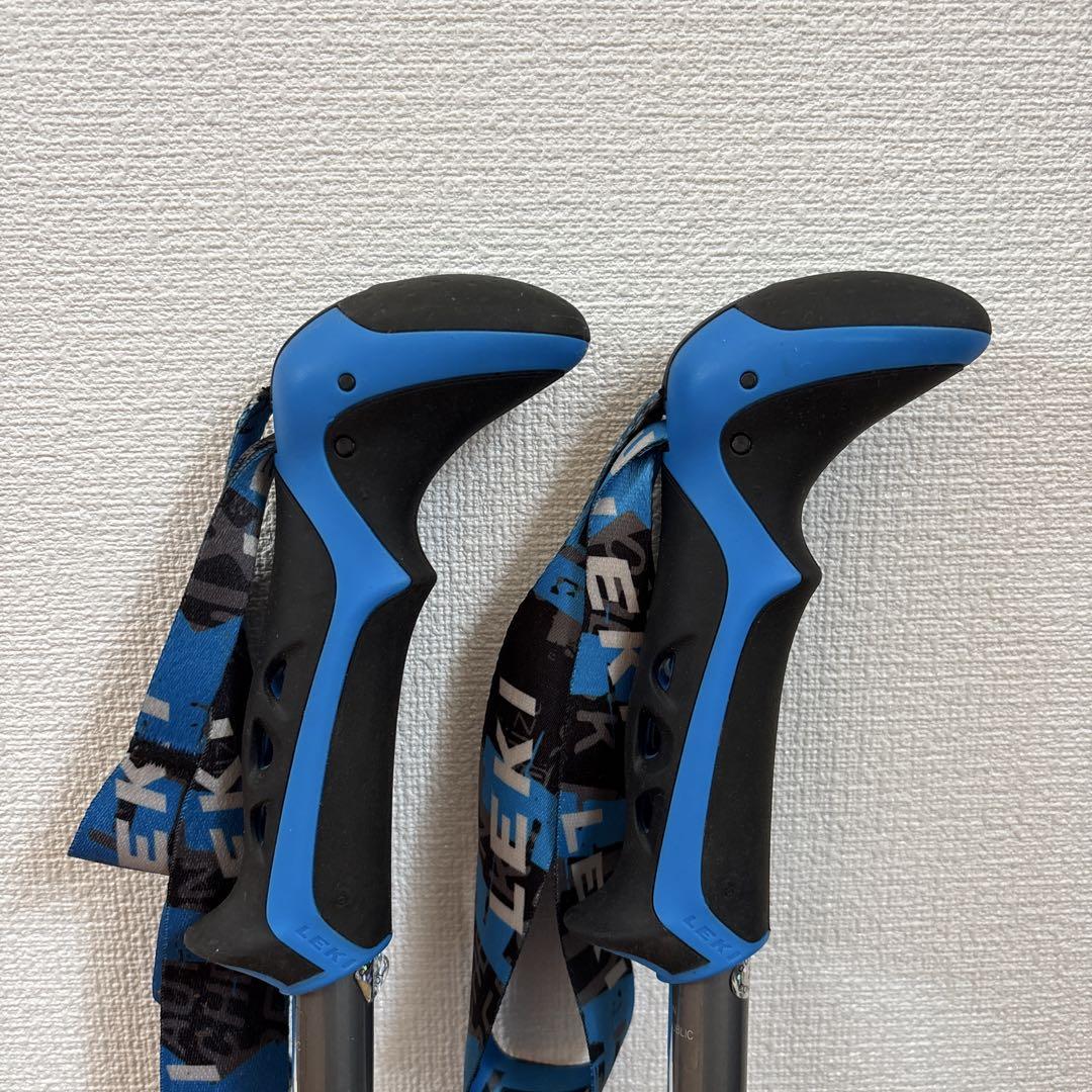 トレッキングポール 青