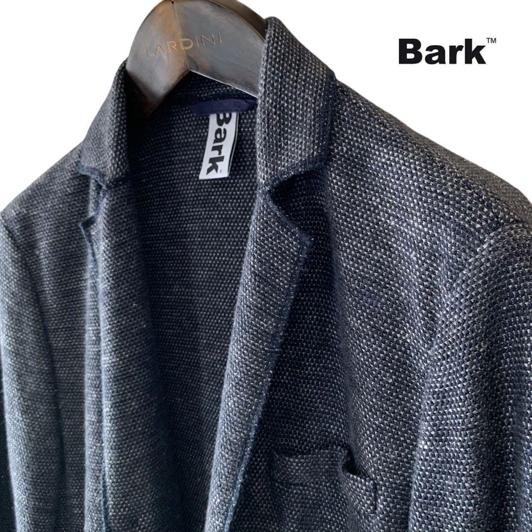 BARK/ダークネイビー/リネンコットン/テーラードジャケット