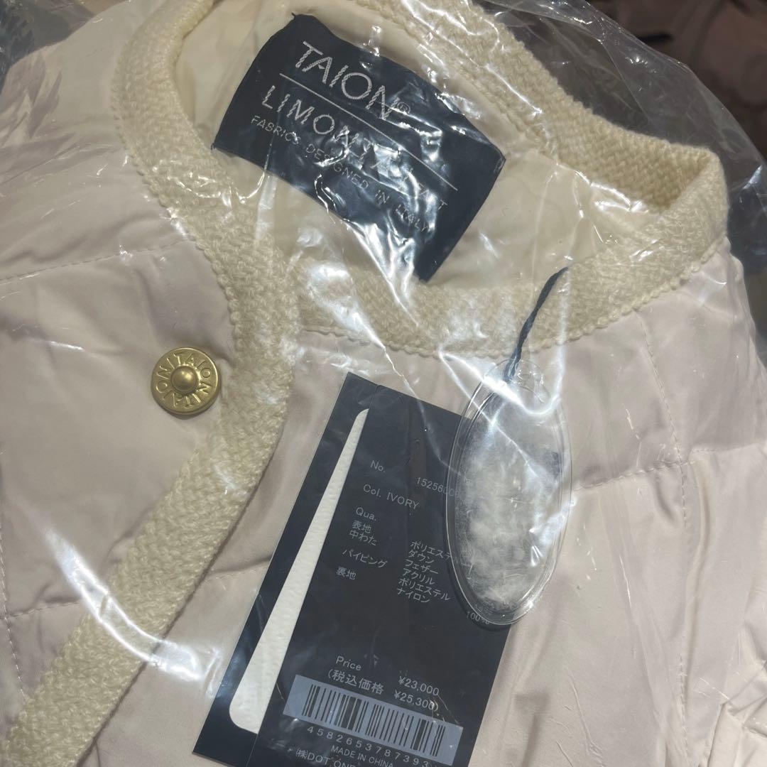 【TAION×anuans】 ノーカラーキルティングショートダウン 【TAION×anuans】 ノーカラーキルティングショートダウン