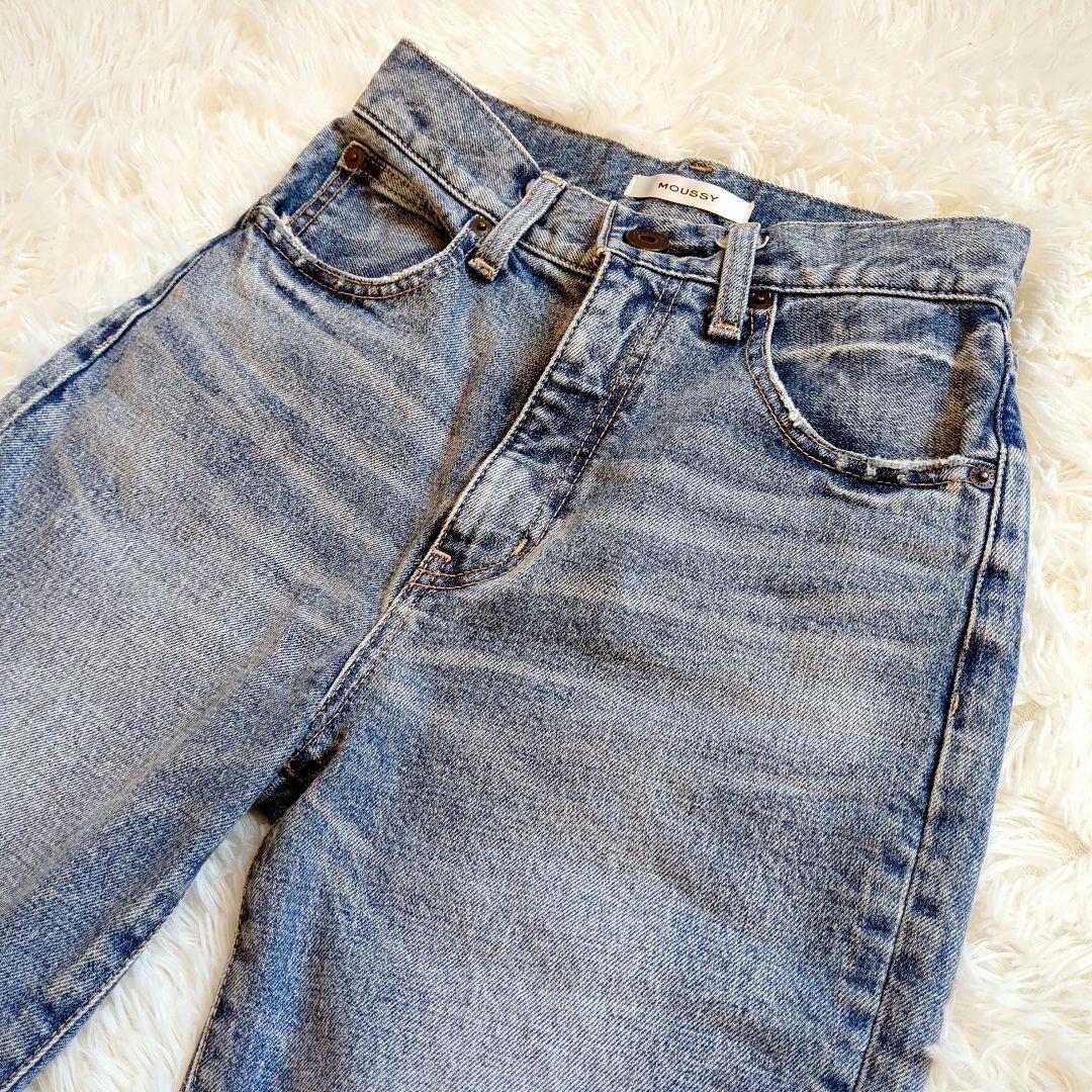 美品✨️MOUSSY MVS FLARE デニム フレア 24　インディゴ
