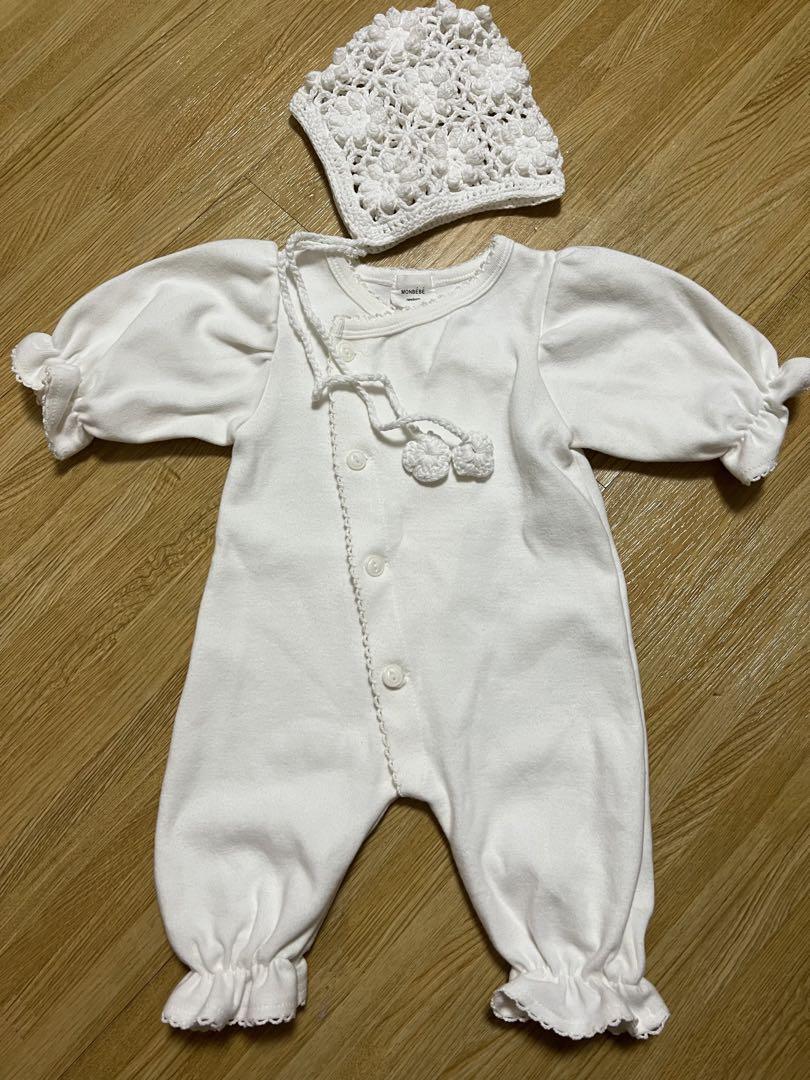 Noeul.  monbebe  newborn  ロンパース  ボンネット