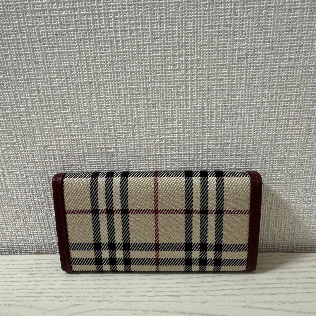 【新品】BURBERRY バーバリー　キーケース　ボルドー　ノバチェック