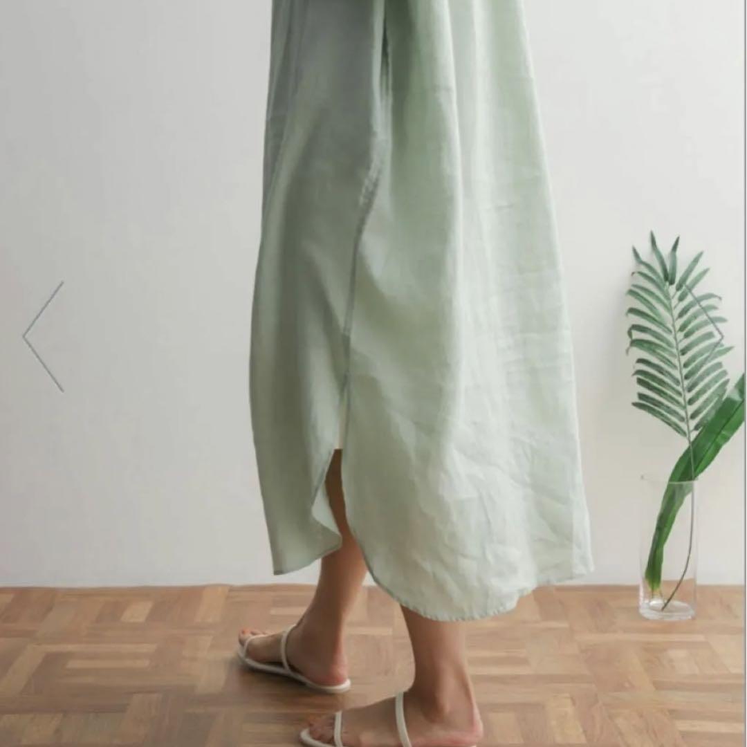 【新品】リネンギャザーワンピース