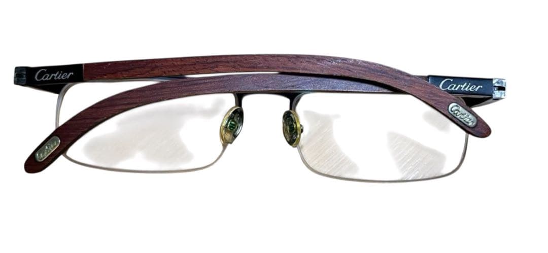 カルティエ ウッドテンプル メガネ ヴィンテージ