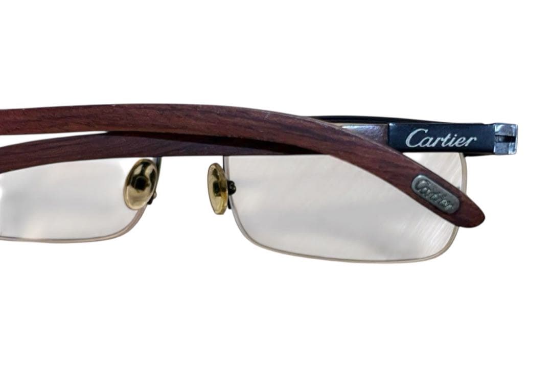 カルティエ ウッドテンプル メガネ ヴィンテージ