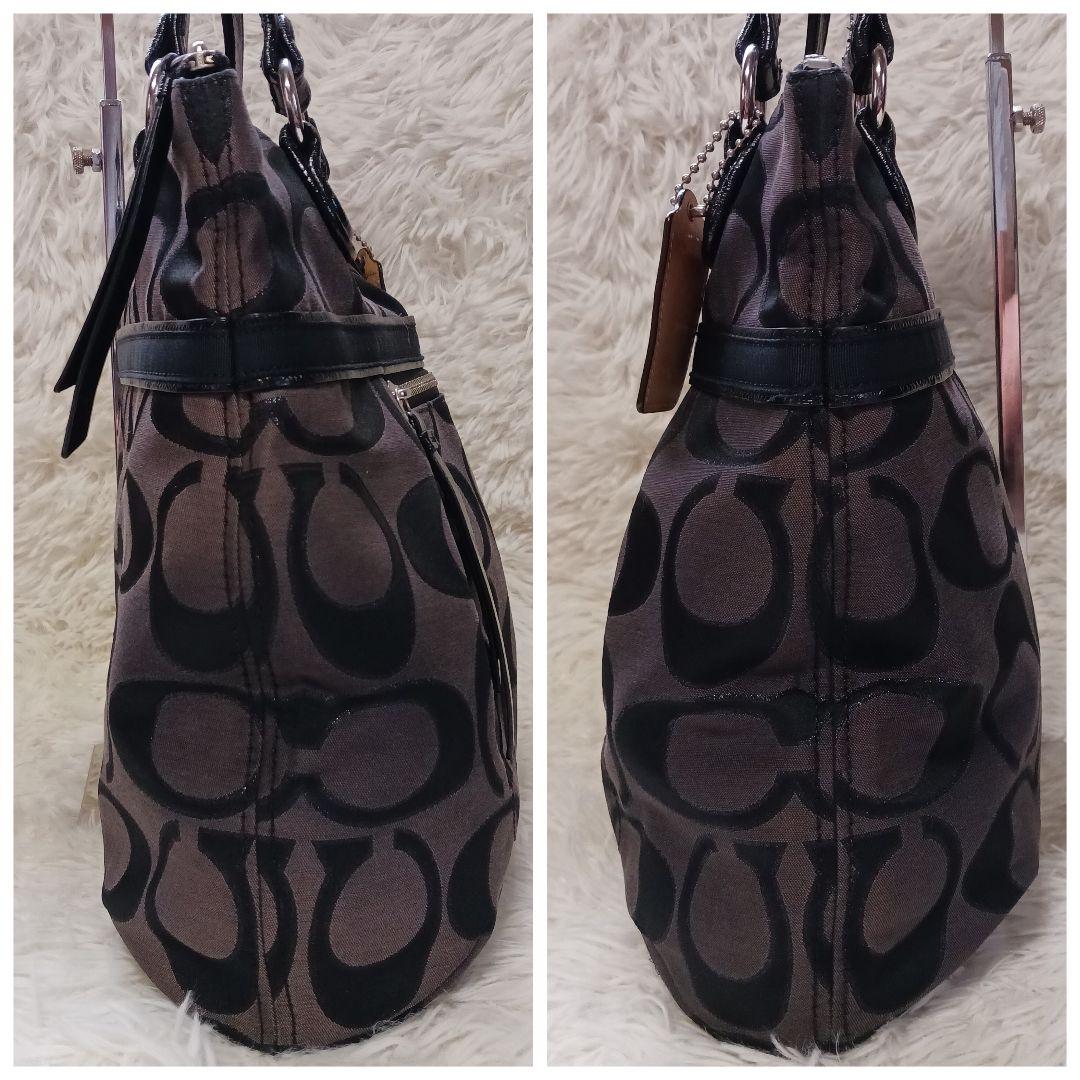 お気に入り COACH コーチ シグネチャー トートバック 肩掛け ブラック 18979 バッグ