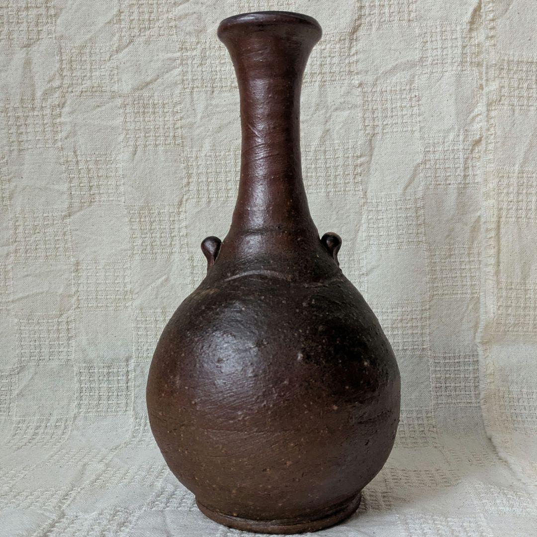 備前焼 佐藤苔助 鶴首花入 花器 花瓶 備前焼 佐藤苔助 鶴首花入 花器 花瓶