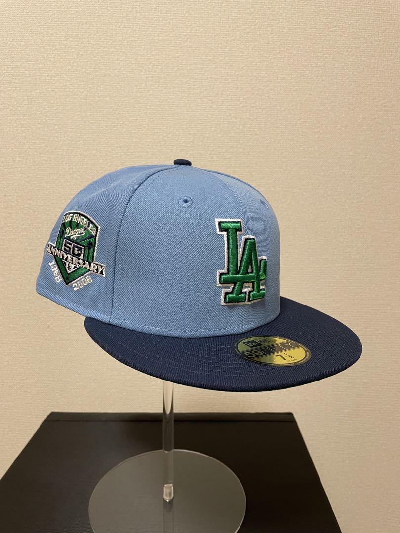 ニューエラ 59fifty 青 LA ドジャース 50周年 大谷　7 1/2