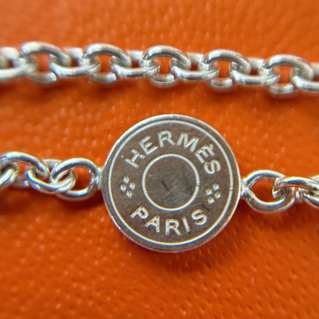 希少 極美品 箱付】HERMES チェーン ネックレス 50cm ヴィンテージ