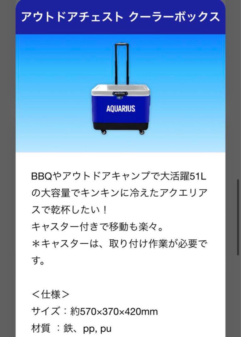 アクエリアス アウトドアチェスト クーラーボックス 51L