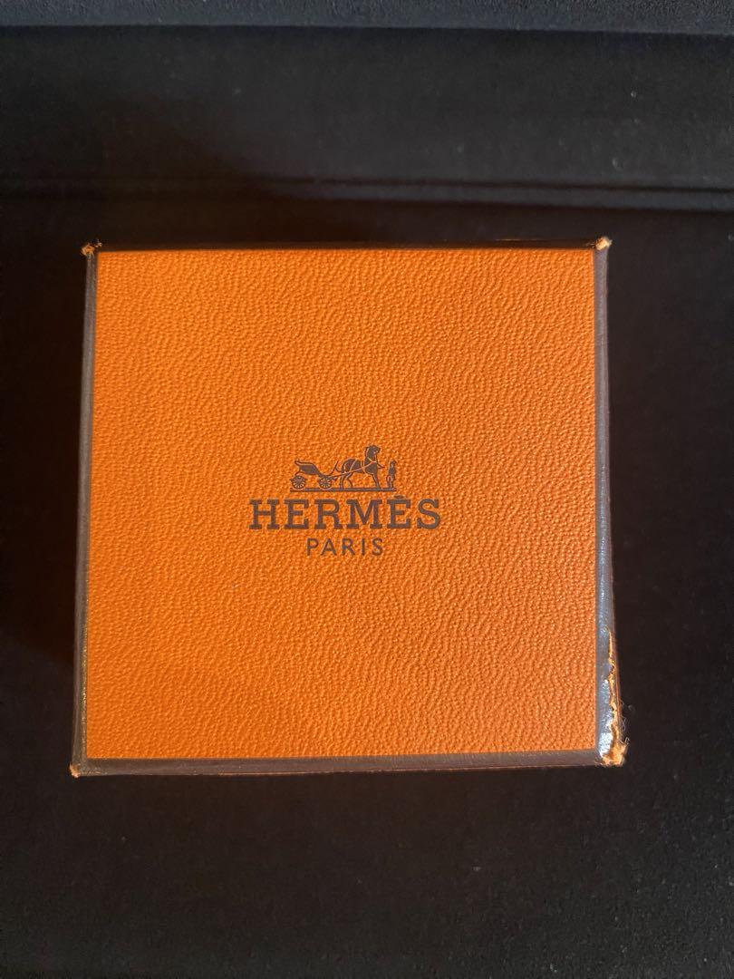 HERMES エルメス カージュドアッシュ キューブピアス ホワイト シルバー