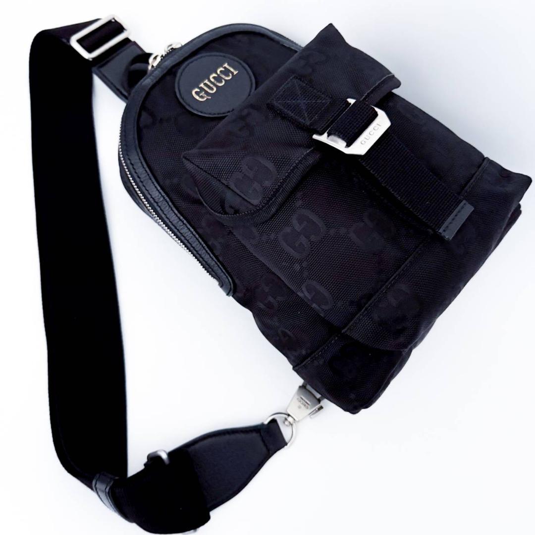 グッチ□極美品】オフ ザ グリッド スリング バックパック ブラック