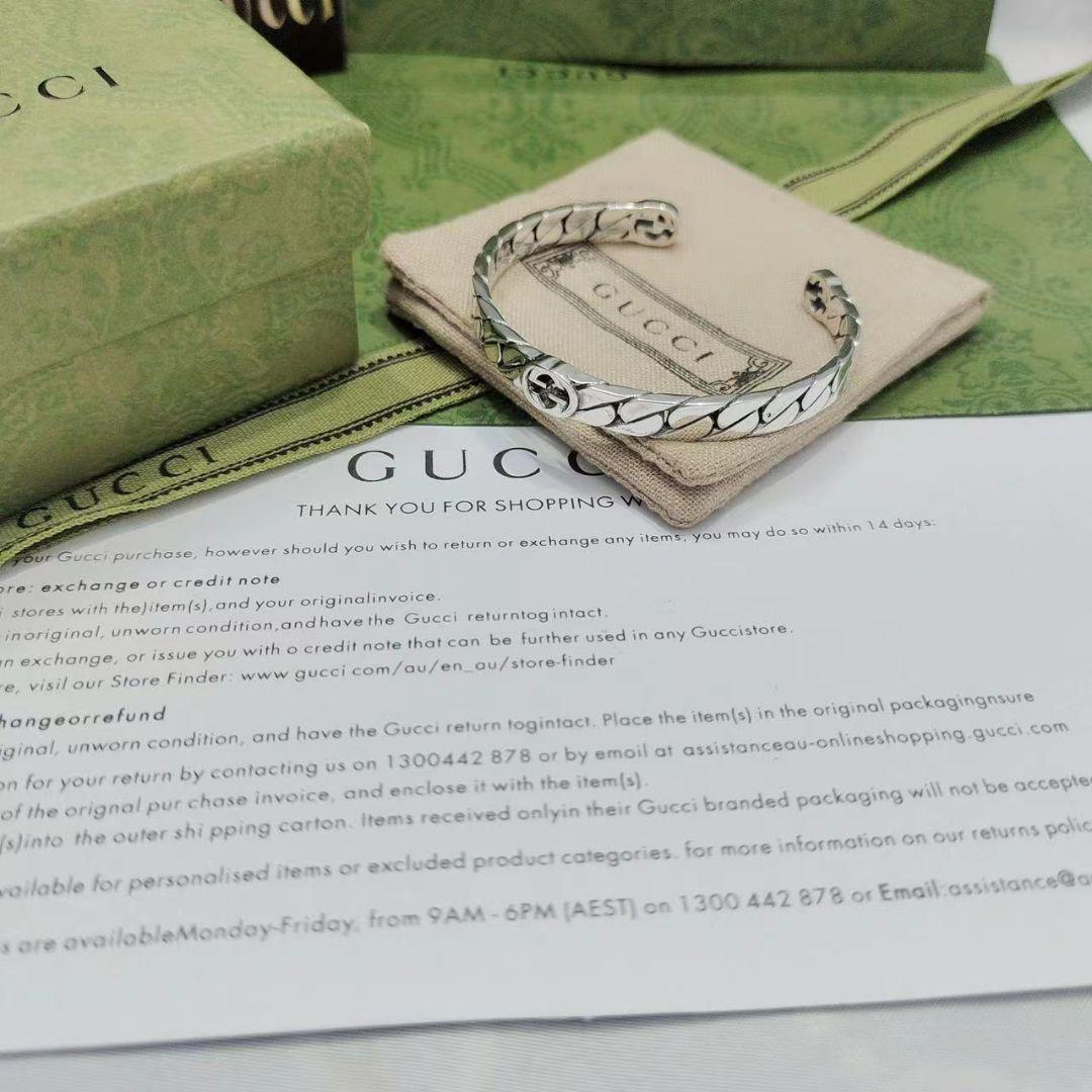 OLD GUCCI グッチ / INTERLOCKING CUFF BANGLE