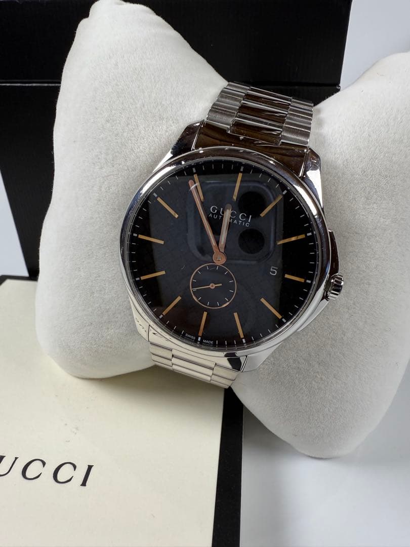 GUCCI 自動巻 AT 126.3 Gタイムレス スモールセコンド 保 箱