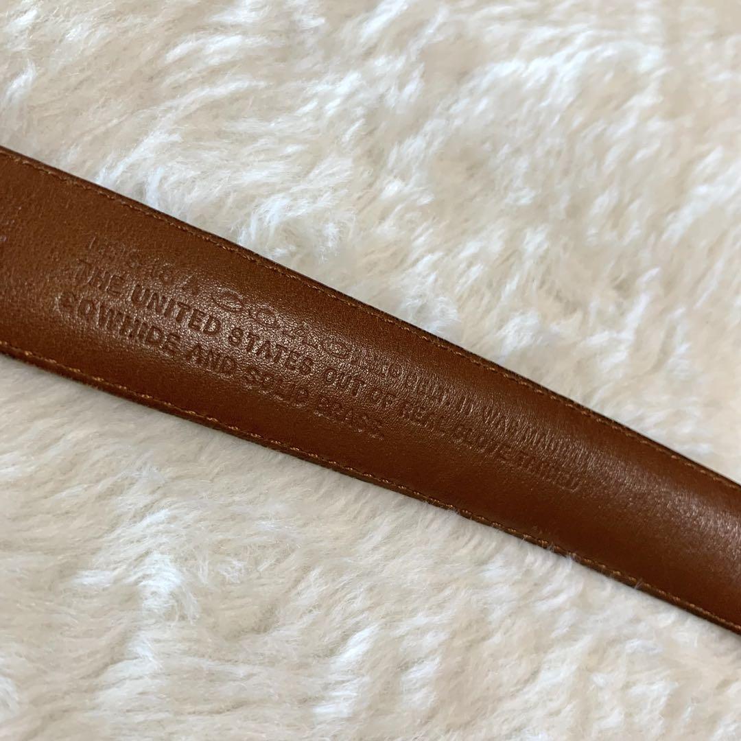 90s オールドコーチ グラブタンレザーベルト M 約68～84cm ブラウン