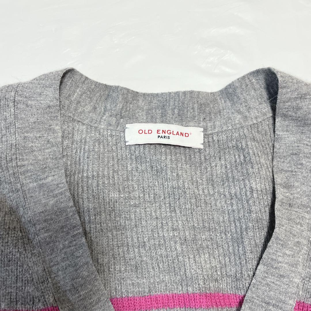 OLDENGLAND オールドイングランド　カシミヤ100%カーディガン　グレー OLDENGLAND オールドイングランド カシミヤ100%カーディガン グレー