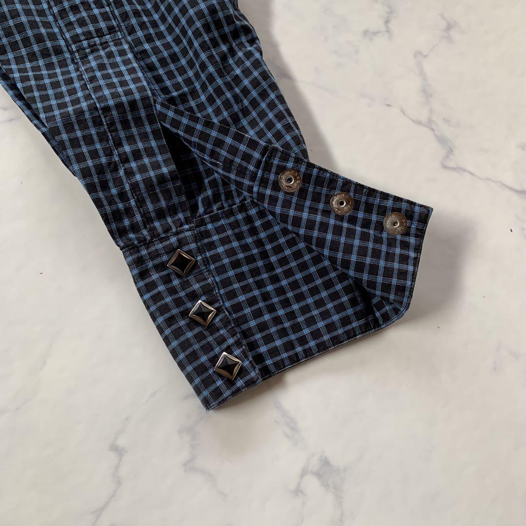 old sugar cane check western shirt 東洋 レア