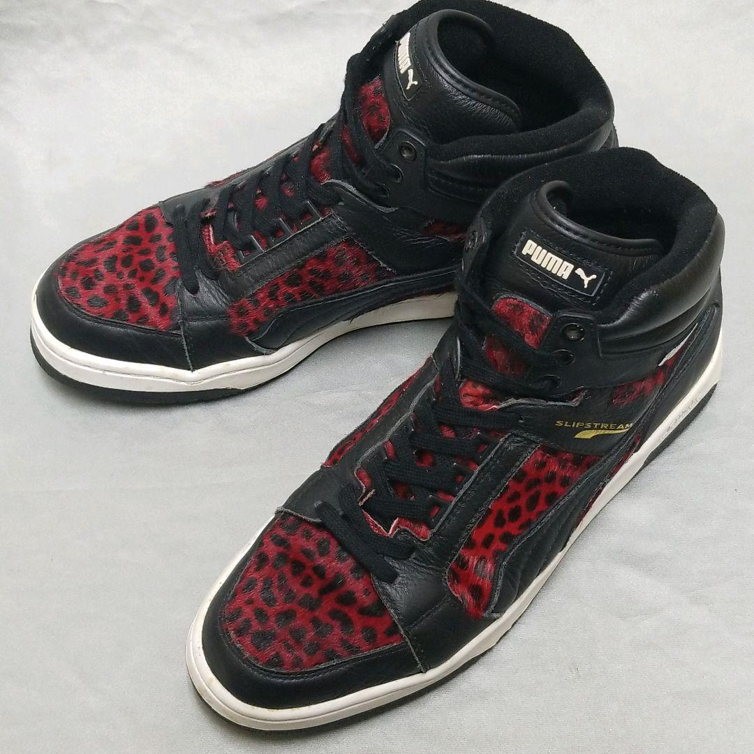 プーマ スリップストリーム レオパード 豹 ヒョウ スニーカー 黒 赤 PUMA