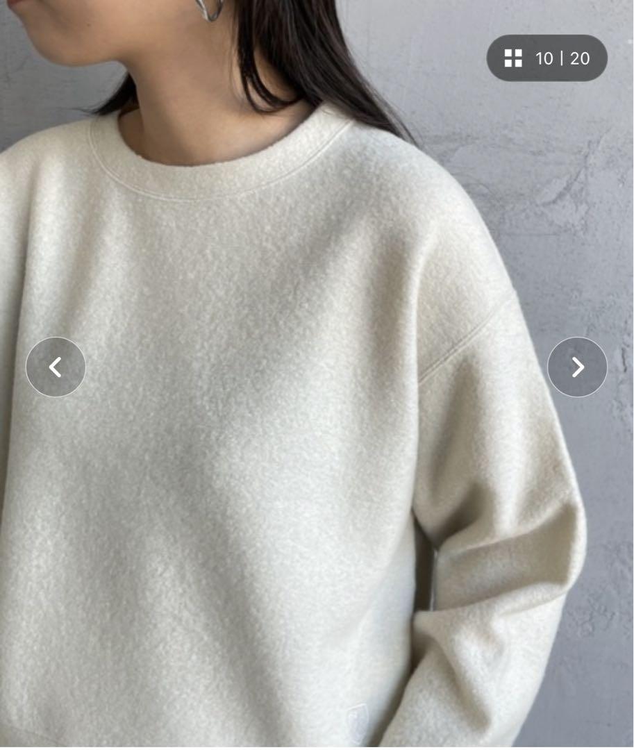 ウールパイル クルーネックショートプルオーバー